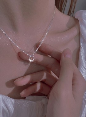 项链女纯银轻奢小众高级感锁骨链2024新款爆款送女友闺蜜生日礼物