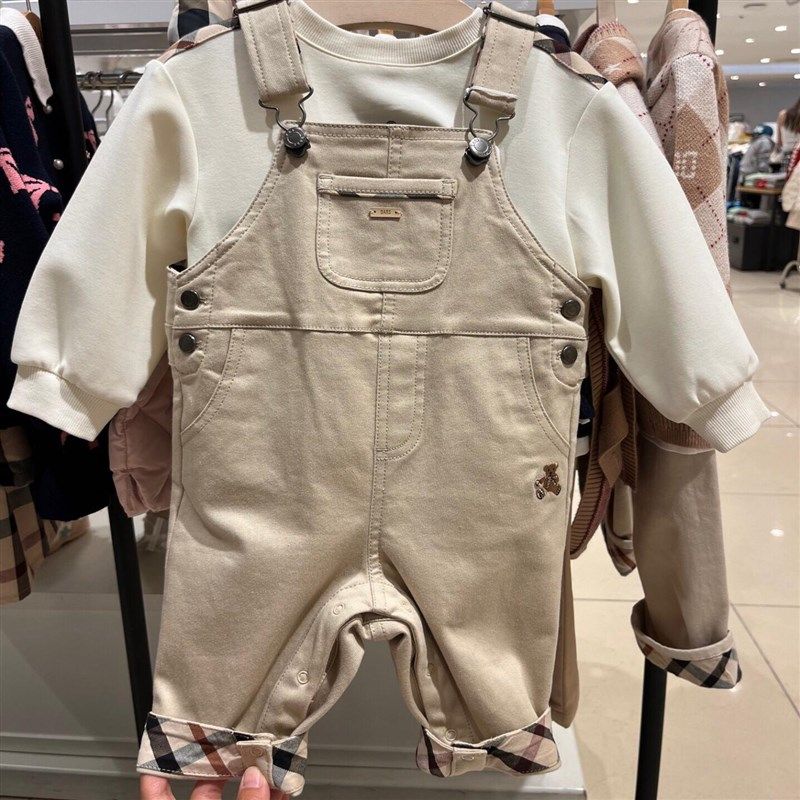 韩国童装 24秋冬新款男女童宝宝休闲洋气背带裤 幼童纯色裤子长裤,童装/婴儿装/亲子装,套装,淘宝优惠券,粉丝福利购,淘宝优惠卷