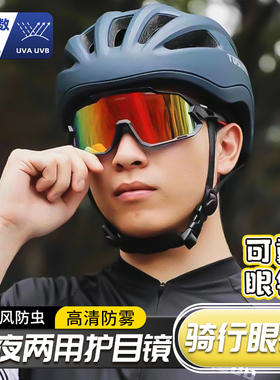 骑车防风眼镜骑行防虫防飞虫女士男款护目镜可戴眼镜日夜两用夜间