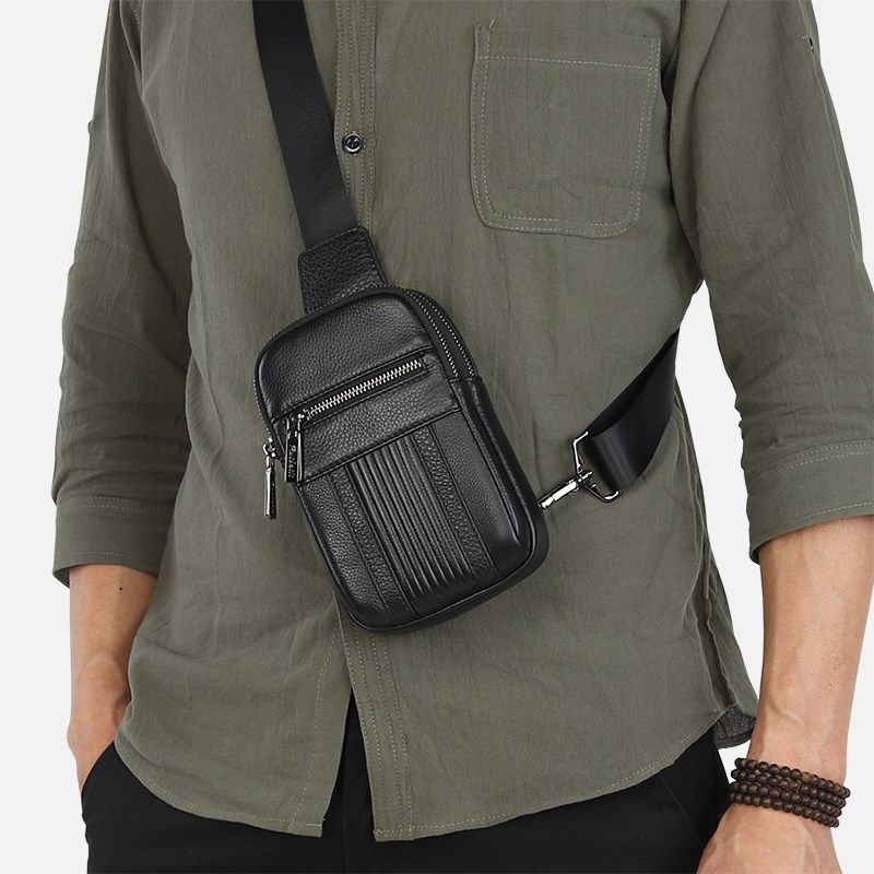 真皮小包男士胸包2024新款迷你挎包头层牛皮休闲运动多功能手机包,箱包皮具/热销女包/男包,胸包,淘宝优惠券,粉丝福利购,淘宝优惠卷