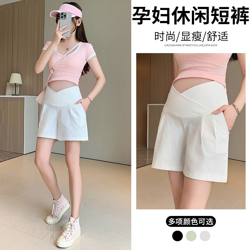 孕妇夏装低腰裤子夏季外穿休闲短裤2024新款孕妇打底裤夏天怀孕裤图片