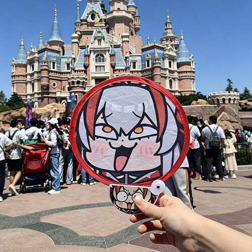 明日方舟维什戴尔卡通折叠扇