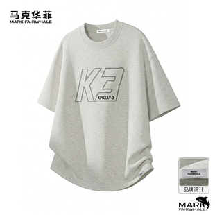 新款 Mark T恤男2026夏季 马克华菲短袖 圆领宽松百搭上衣 Fairwhale