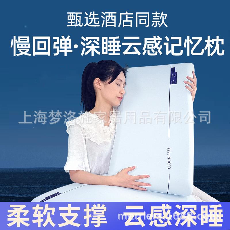 深睡零压记忆棉枕头枕芯凉感面料慢回弹助睡眠家用成人学生礼袋装