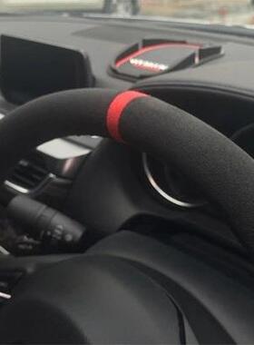 适用于陆风x5puls手缝方向盘套翻毛皮x7X2X6X8X9把套改装