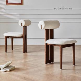 餐桌椅子家用客厅实木椅子靠背餐椅小户型餐椅极简餐椅设计师椅子