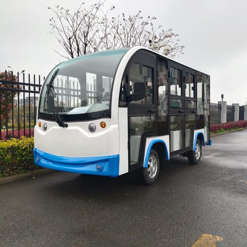 电瓶式景区游客接送车8座电动带门车八座电动游览车