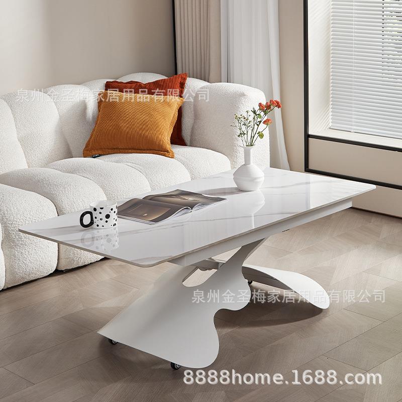 现代升降餐桌两用一体式轻奢客厅高档家用小户型移动创意茶几桌