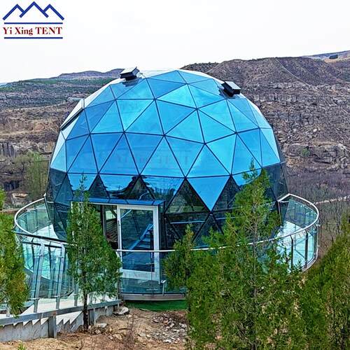 8天米直径球形玻璃屋星空房酒店帐篷 文阳观房星穹WT-2843顶光 双