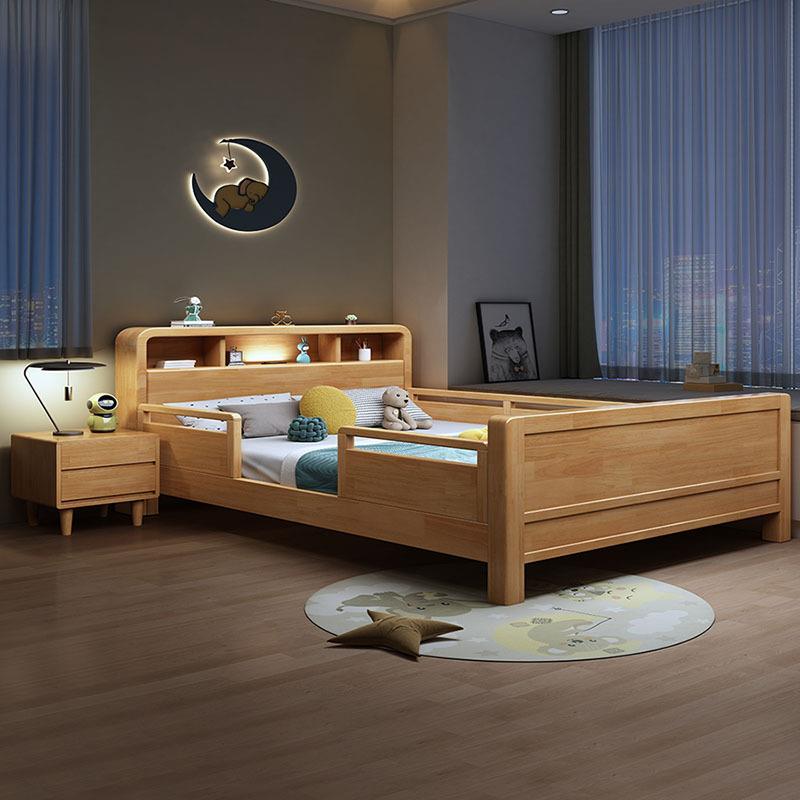 【折扣价】儿童实木床简约带护栏床学生单人床1.2米小孩床1.5米拼