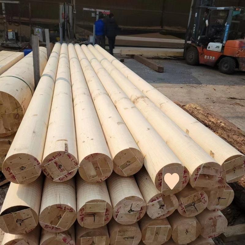 【折扣价】户外防腐木圆柱樟子松原木古建房梁柱子立柱圆木横梁杉