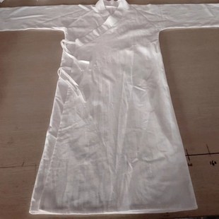 汉服短衫 儿童男女竹节棉白色中衣打底长衫 交领内搭 薄款 夏季