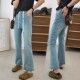 外穿无托腹牛仔裤 新款 薄款 百搭显瘦喇叭裤 孕妇裤 休闲九分裤 子夏季