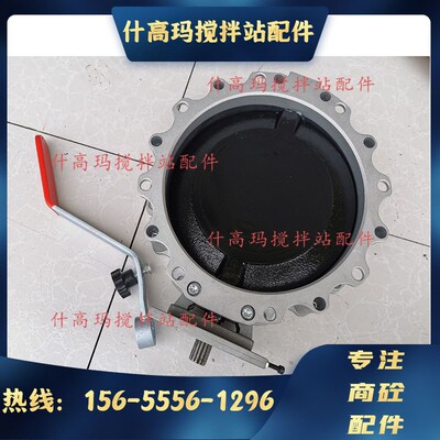 手动粉尘蝶阀粉体粉料搅拌站水泥罐dn100 150 250 200手柄阀门300