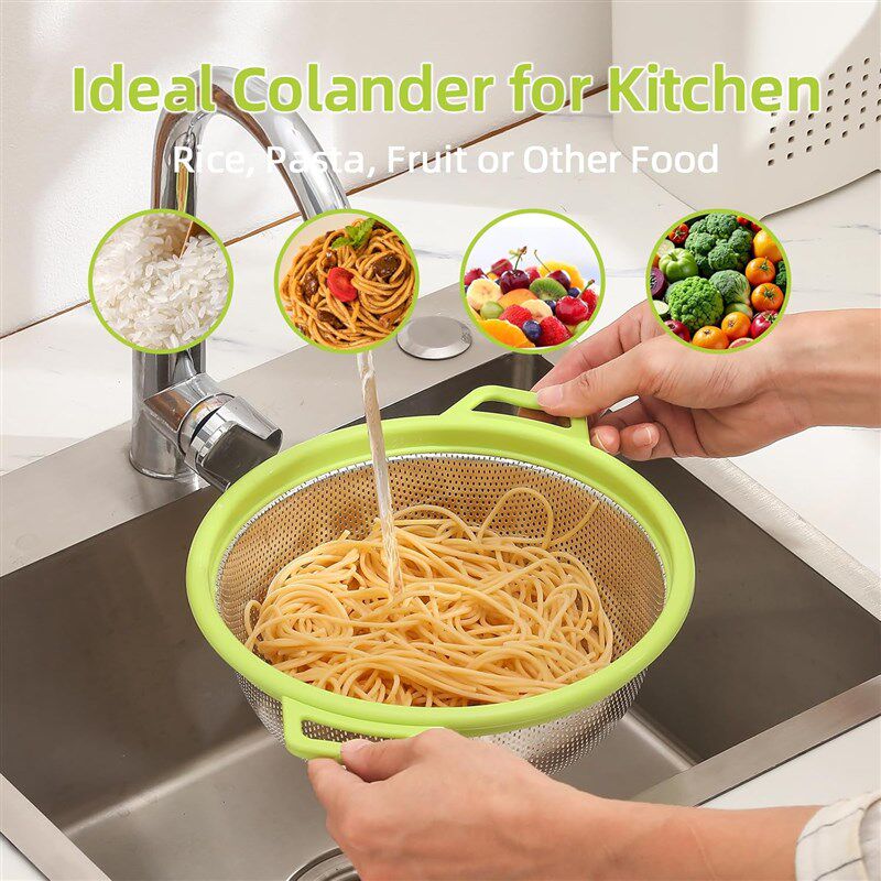 Colander Rice Strainer Washer Kitchen Mesh Noodles Pasta