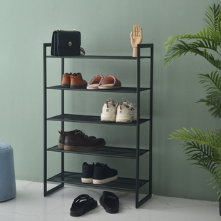 北欧风铁艺鞋架家用室内好看鞋架子放门口置物架简易金属鞋柜无门