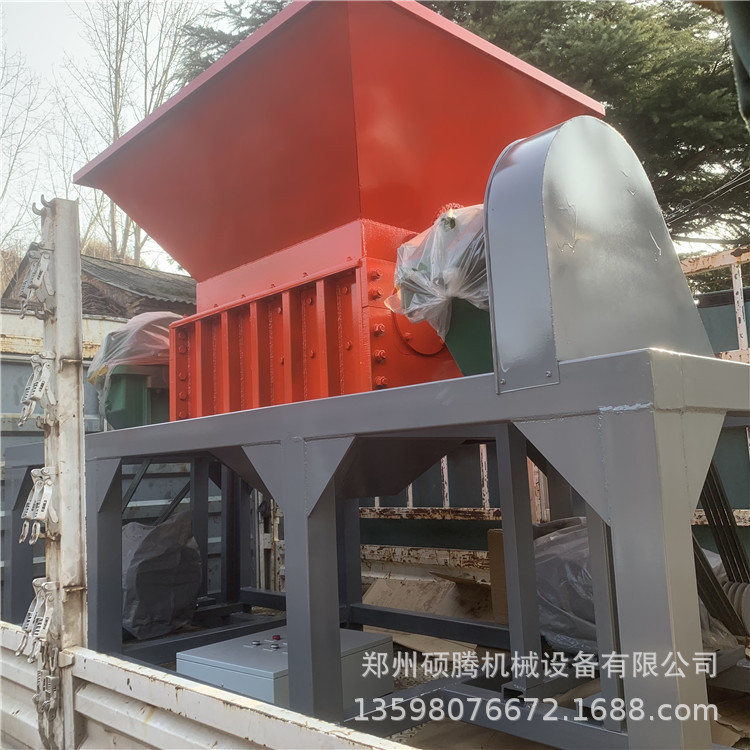 铝型材橡胶轮胎撕碎机 PE管塑料粉碎机 大型监护撕碎机
