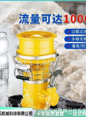 超轻型雨季抢险用大流量800方10米便携式永磁潜水泵厂家直售