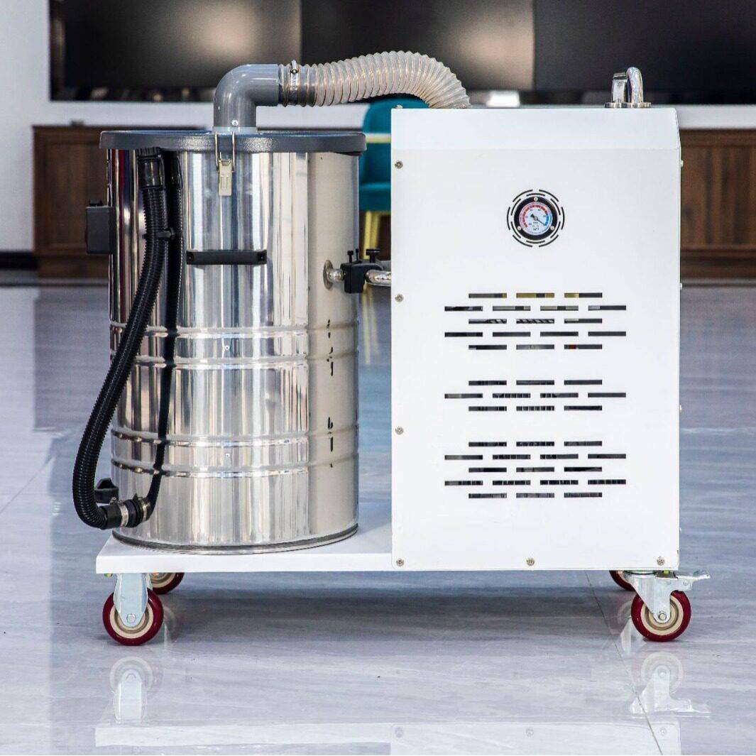 移动式工业吸尘器30L不锈钢吸尘器圆桶式压吸尘器