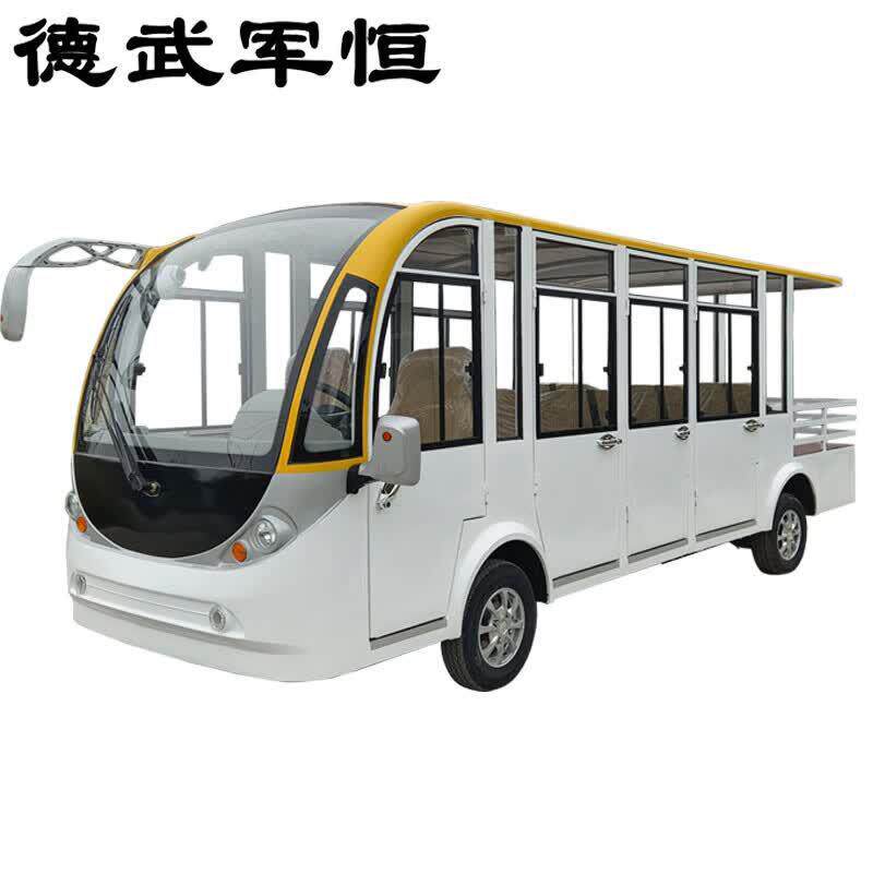 德武军恒电动巡逻车四轮观光车11座全封闭景区载客摆渡车锂电顶配