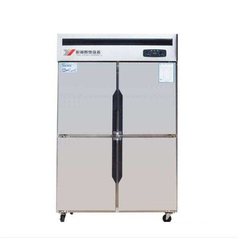 厂家销售银都QBL6122四门双温竖隔商用酒店厨房冰箱西餐厅冰柜