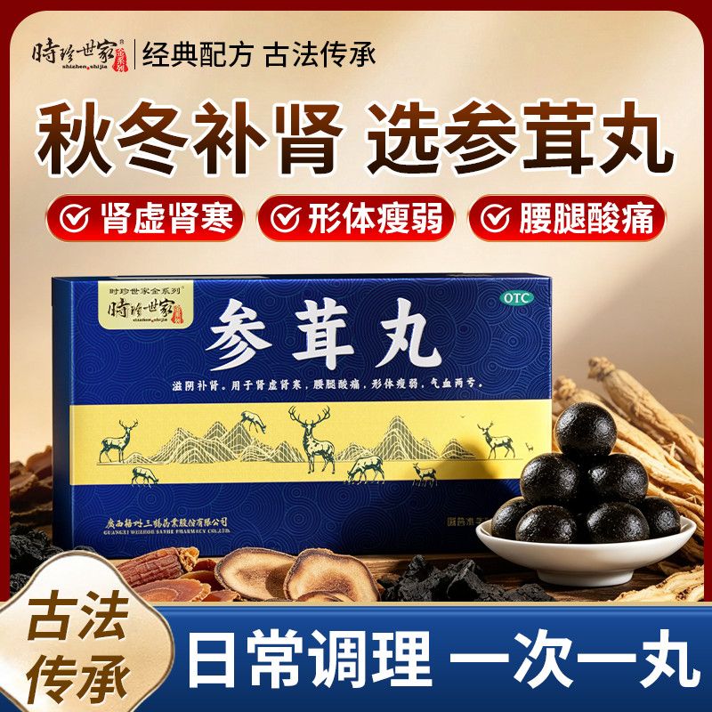 补肾参茸丸中药调理肾虚固精强肾搭壮腰男士肾阳温肾宝片官旗正品图片