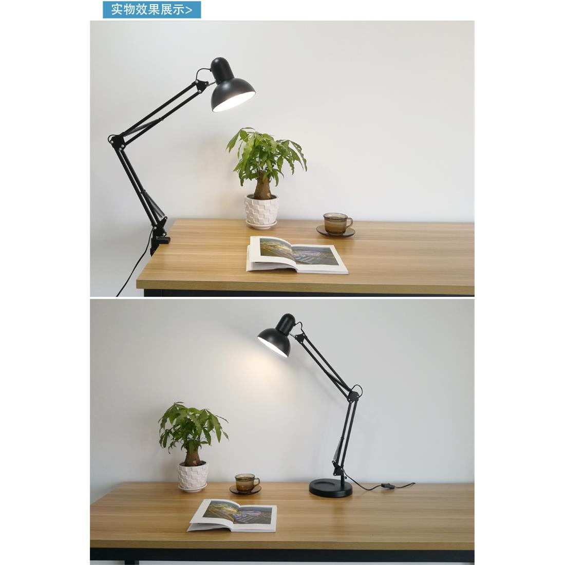 【折扣价】9ULED台灯护眼折叠长臂宿舍床头学习工作美甲纹绣维修