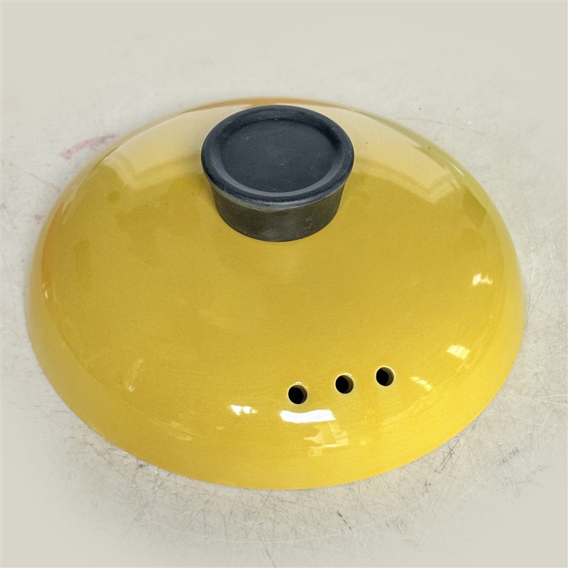 陶瓷砂锅盖子单盖通用配件爱仕达盖家用炖锅黄橙色瓷煲炖锅沙锅盖