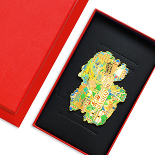 青海城市地图冰箱贴青海湖茶盐湖塔尔寺旅游文创纪念品送朋友