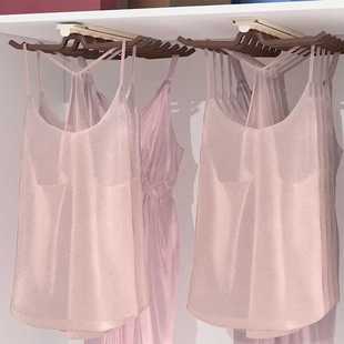 内衣收纳滑轨盒可抽拉衣柜顶装吊带帽子收纳挂钩衣帽间挂架可伸缩