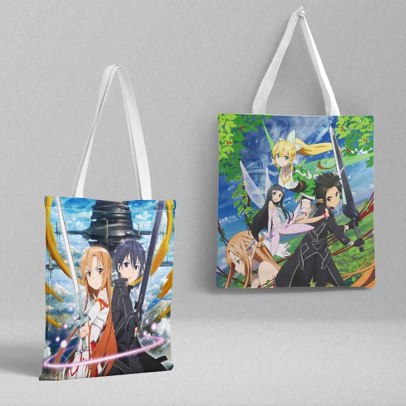 刀剑神域帆布袋 36x39cm 动漫周边韩版学生手提包购物文件袋