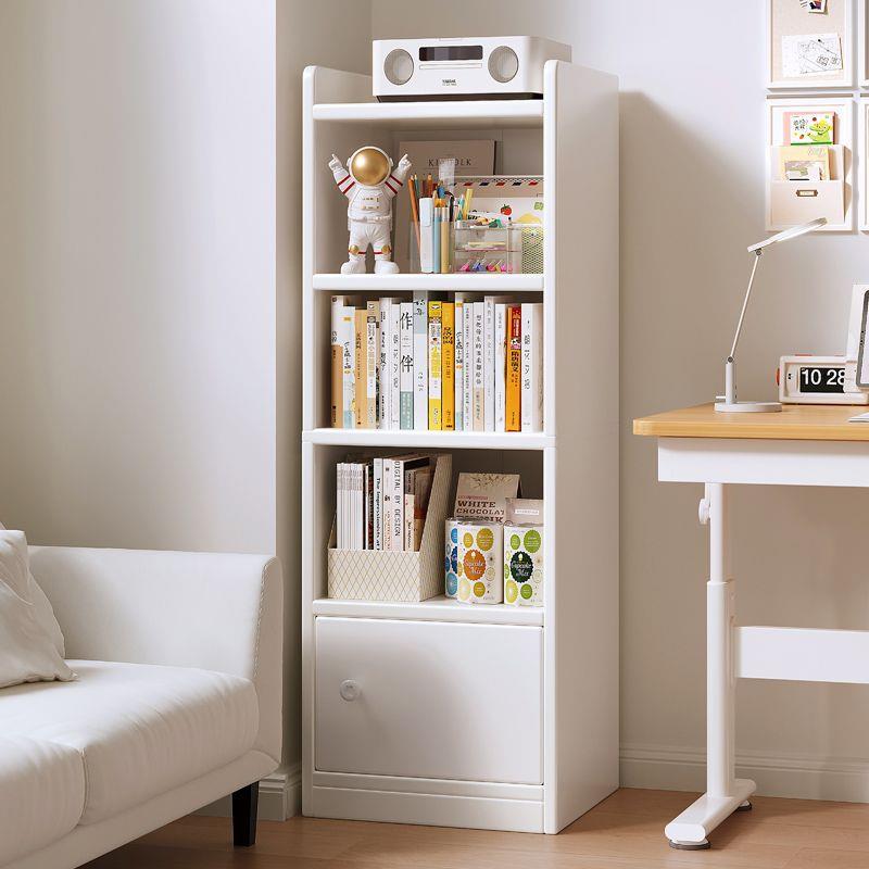 【折扣价】加厚书架落地置物架窄缝带门书柜一体靠墙简易桌旁转角