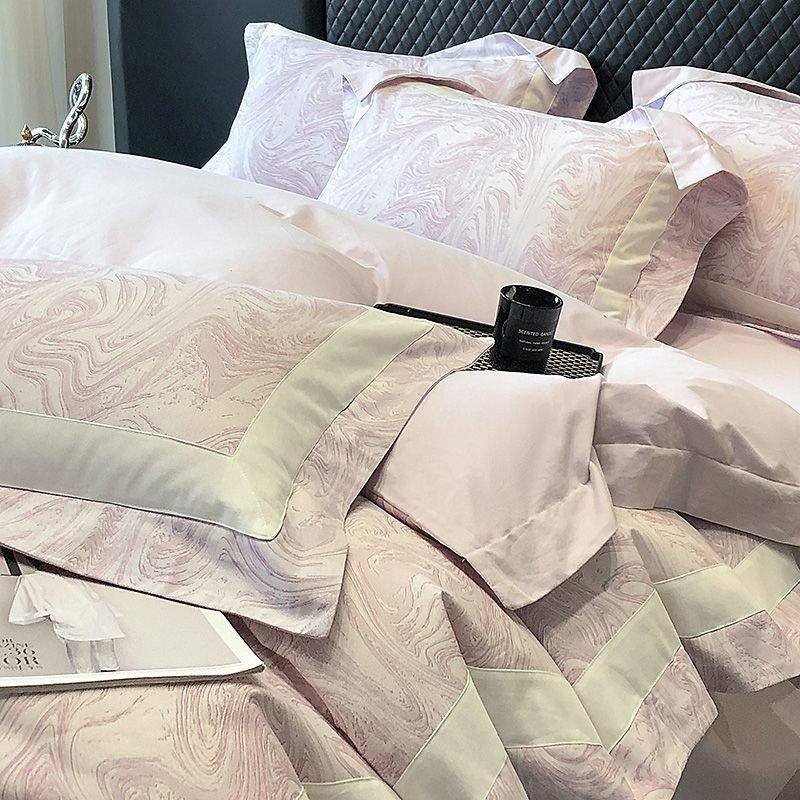 100支A类超柔超细旦长绒棉磨毛四件套秋冬加厚全棉纯棉印花被套