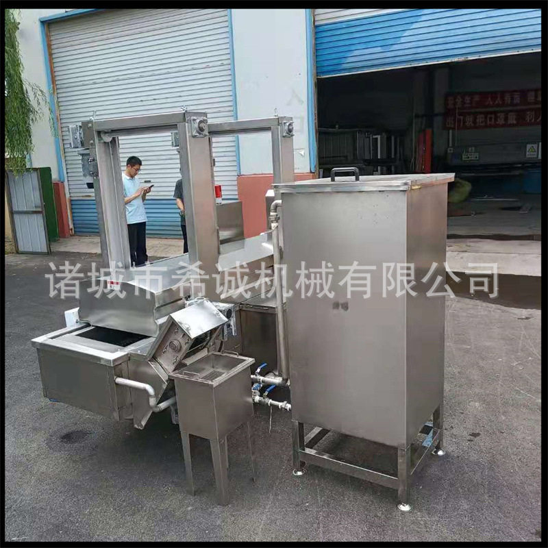 盐酥鸡油炸机小酥肉裹浆油炸流水线厂家 自动薄脆油炸生 产线设备