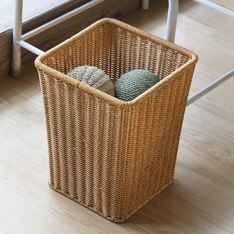 桂味源垃圾桶家用大容量宿舍卧室客厅大号废纸篓仿藤收纳桶