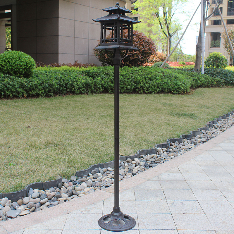 铸铁高品质复古宫廷立杆烛台路引蜡烛台蜡台庭院摆设品