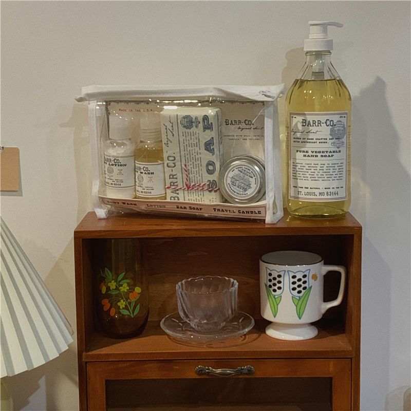 好市民大发 复古木质收纳柜品整理首饰盒办公桌面餐盘杯抽屉