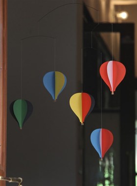 丹麦ense obes 热气球空中吊饰平衡挂饰儿童房创意装饰