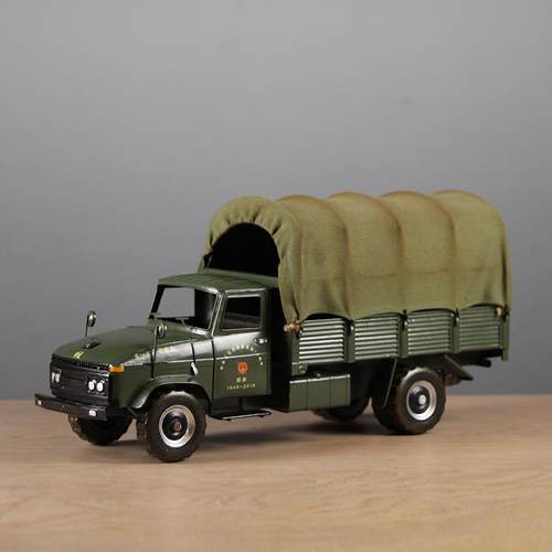 【折扣价】仿真复古解放CA141运输卡车模型铁艺大号老式重卡收藏