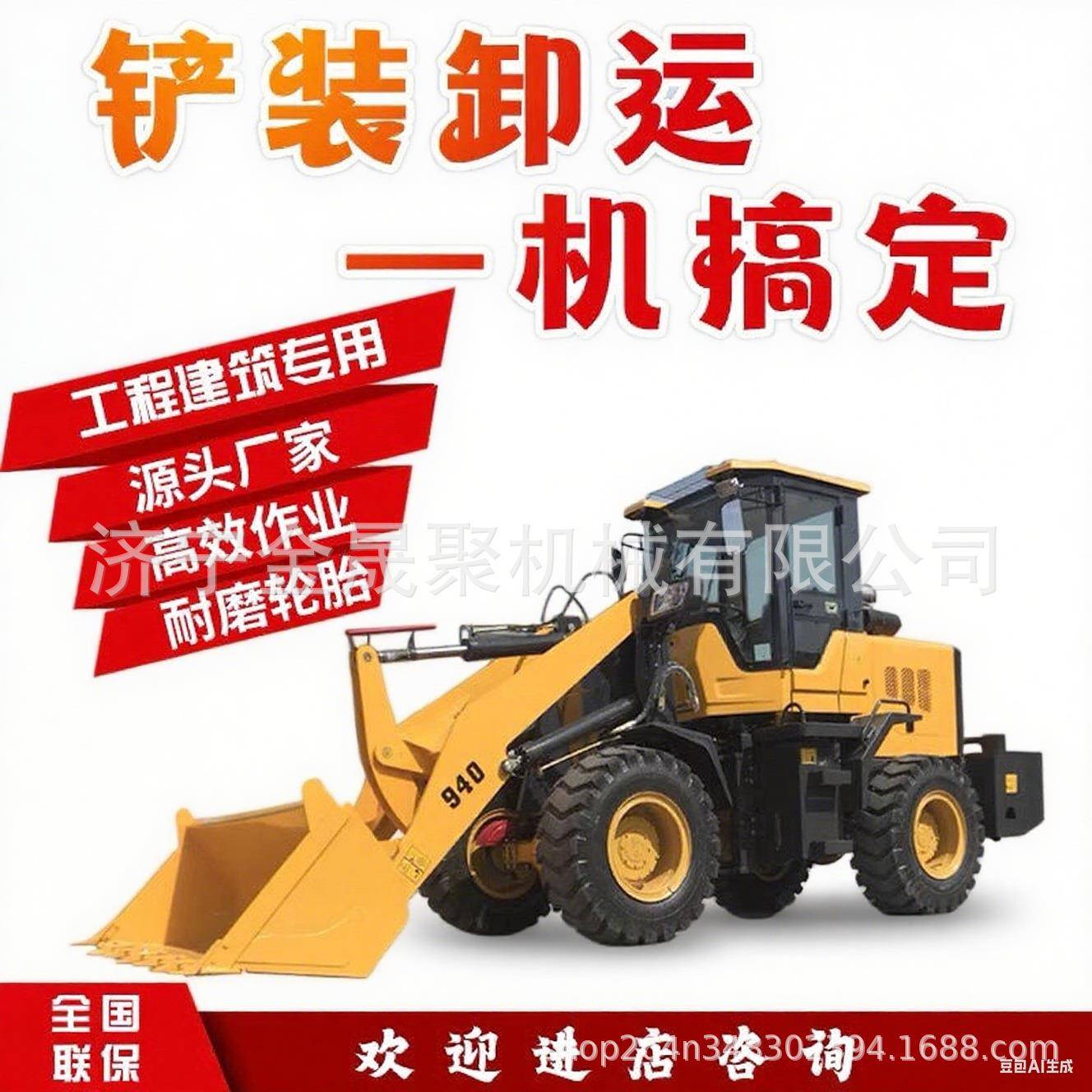 柴油铲车装载机四驱小型建筑工程20全新多功能养殖场清粪抓草抓木