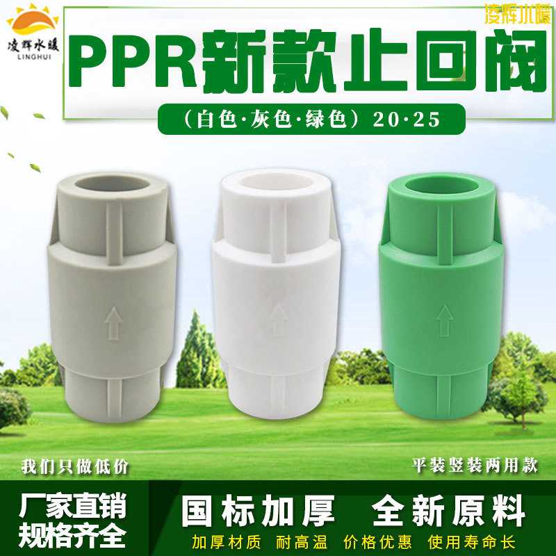 PPR止回阀逆止阀单向阀防倒流4分6分全新料配件高压热熔家用家装图片