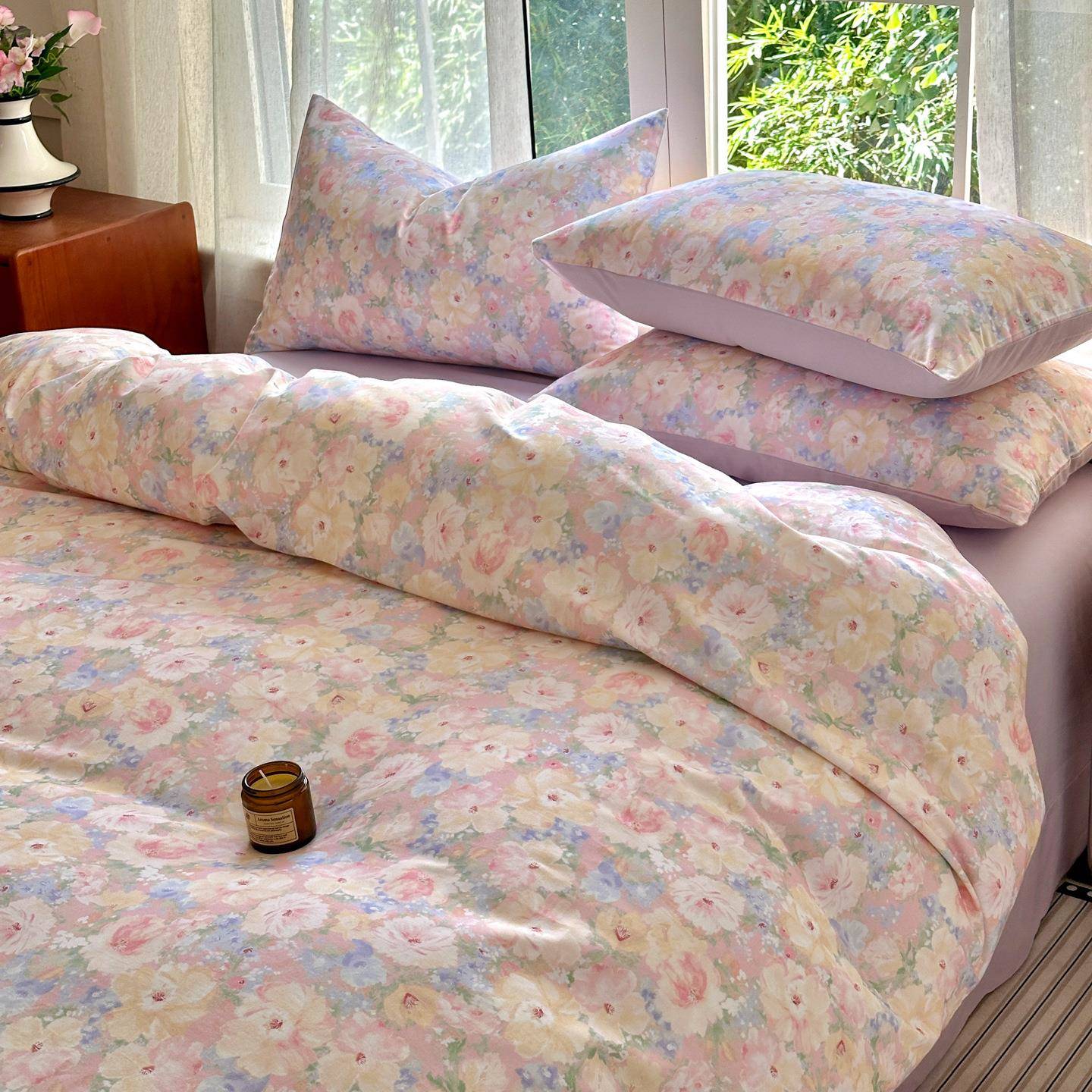 【折扣价】纯棉100全棉磨毛四件套数码印花加厚秋冬床单被套床笠