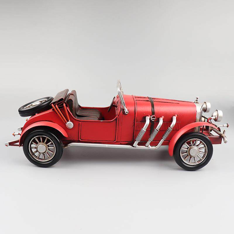 【折扣价】复古名爵MG敞篷跑车模型铁皮手工艺品怀旧酒吧橱窗柜收