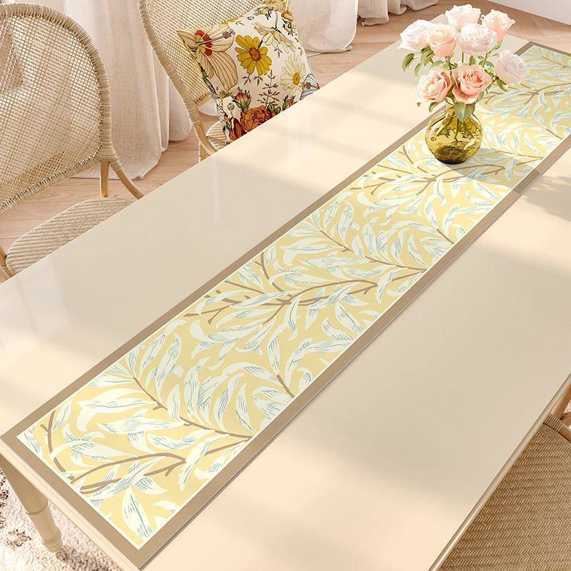 【折扣价】美式桌旗轻奢皮革电视柜垫茶桌垫布桌旗防水防油防烫长