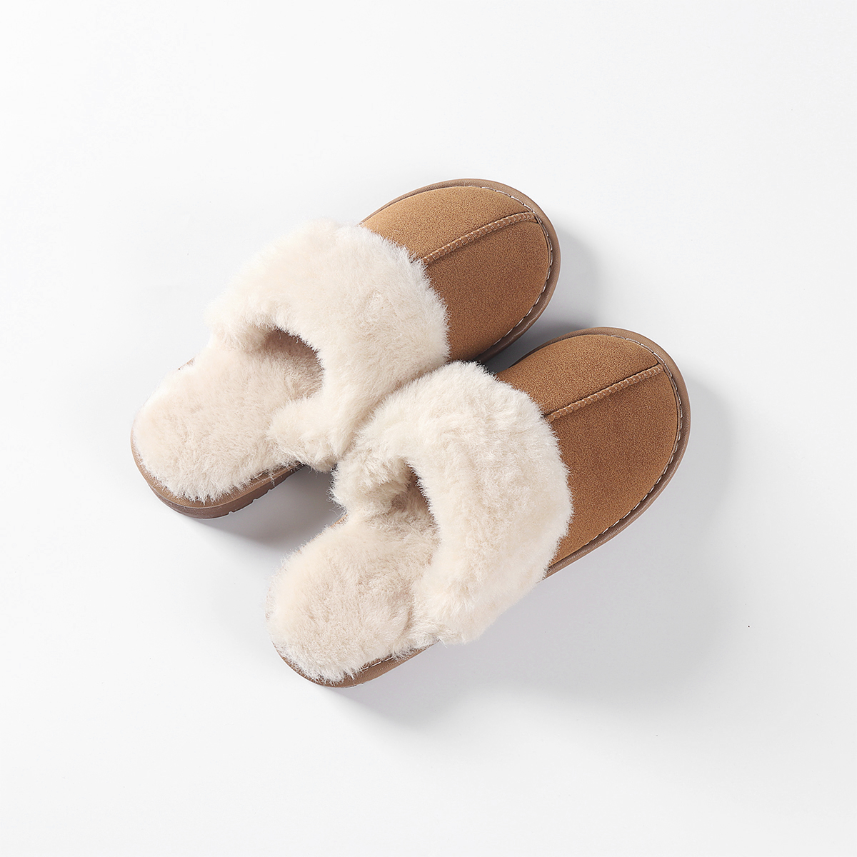 【11-22】植绒半包雪地棉拖鞋 SE52080