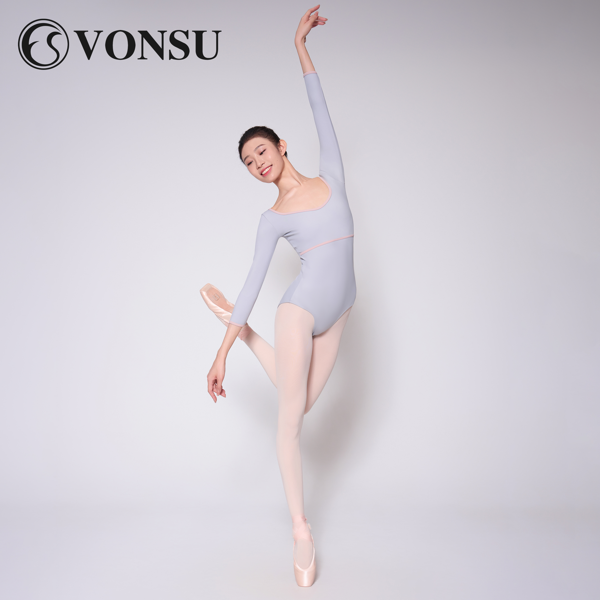 vonsu梵舒成人芭蕾舞体操服舞蹈练功服新款长袖体服女成人新款