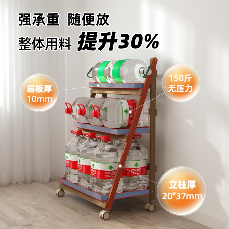 阳台花架实木落地式多层置物架移动花盆室内客厅架子可折叠绿植架