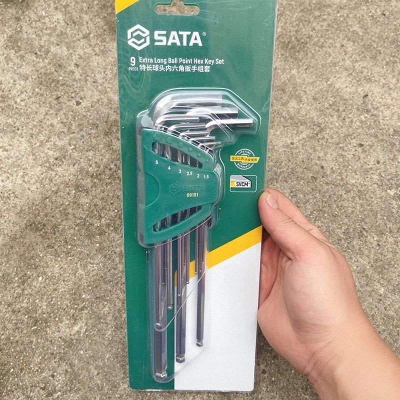 世达9件套内六角扳手加长特长内六角扳手单个内六方螺丝工具09105