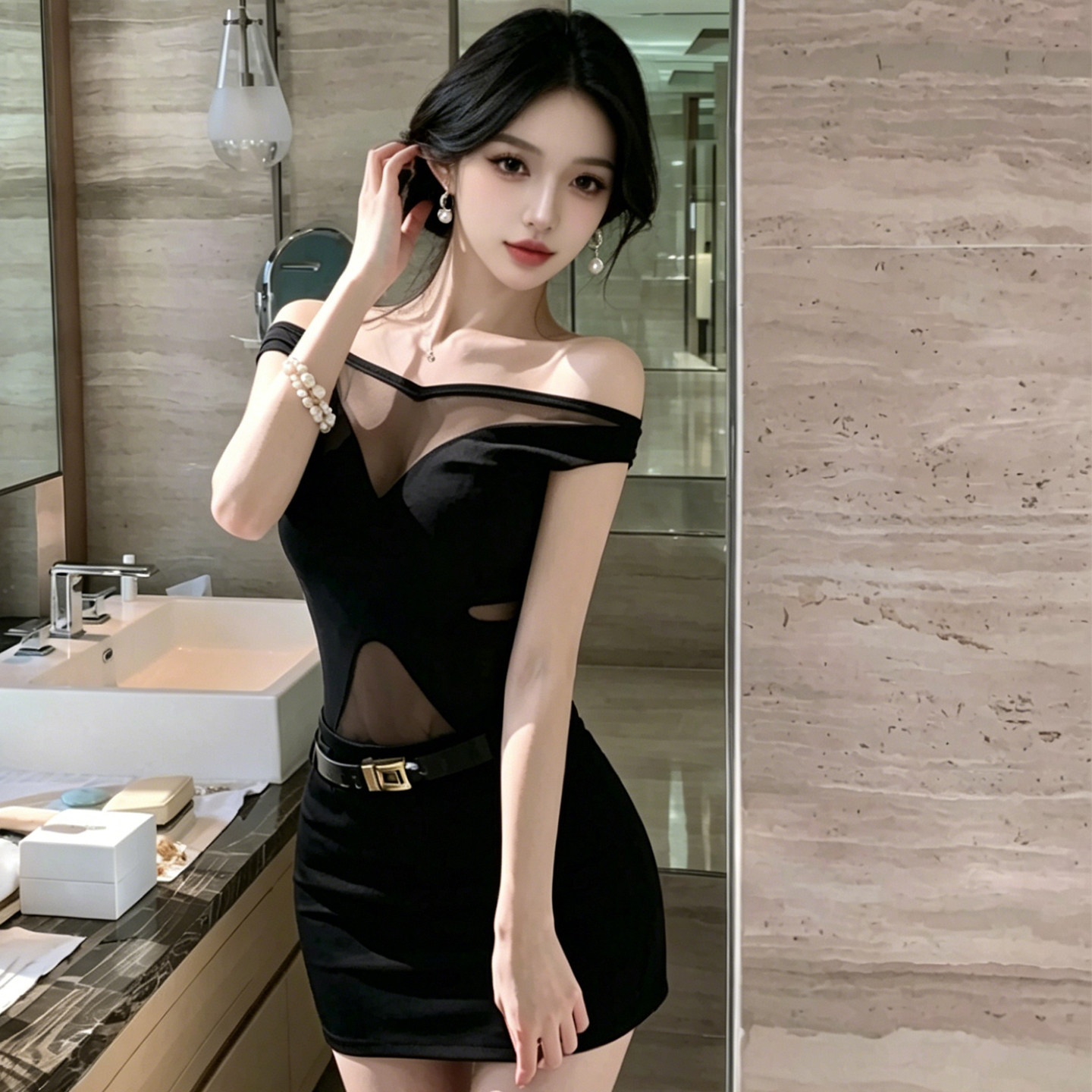 YanHe半身裙套装女夏2026新款超火穿搭一整套裙子两件套上衣短裙