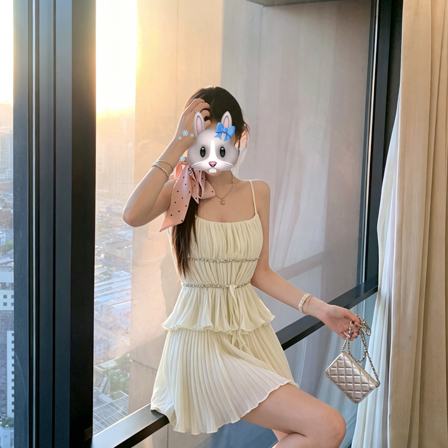 YanHe半身裙套装女小个子穿搭一整套2026新款夏季两件套吊带上衣